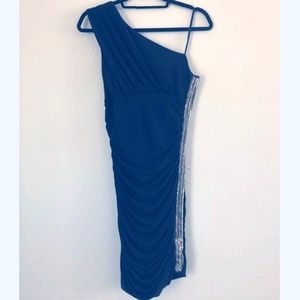 Black One Shoulder with side embellishment